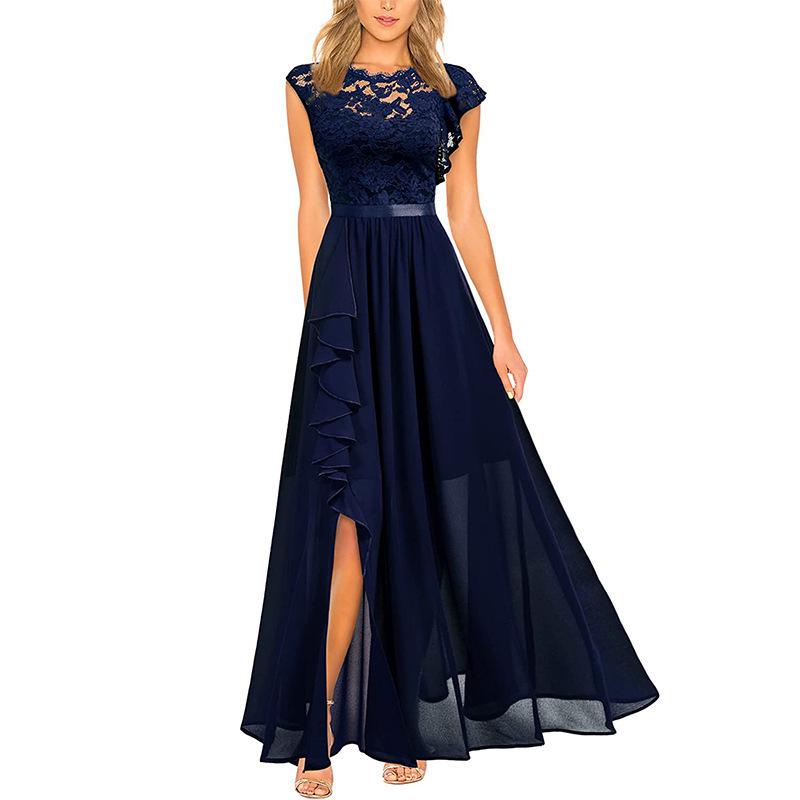 European & American Hot-Selling Lace Evening Dress, High Waist Long Skirt