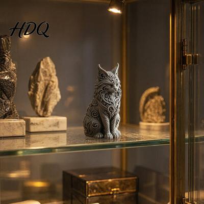 Ausstellungsstück Katzenfigur 3D-gedruckte Maine-Ornamente für Tischdekoration Coole, kippsichere Ornament-Skulptur mit filigranen Details Geschenke Mama Frauen Liebhaber Kunst
