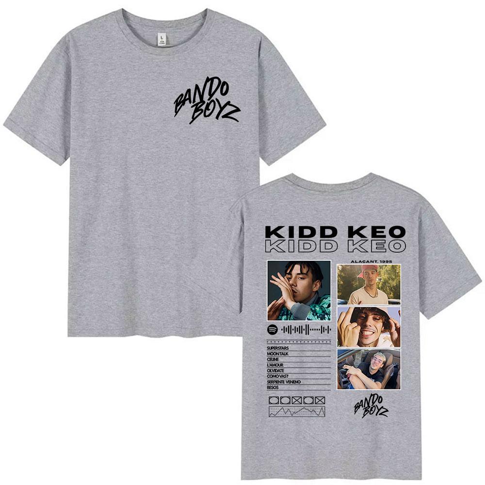Rapper Kidd Keo Bando Boyz Album 2025 Graphic TShirts Mens Vintage Fashion Oversized Cotton T Shirt Hip Hop Clothing Tshirts