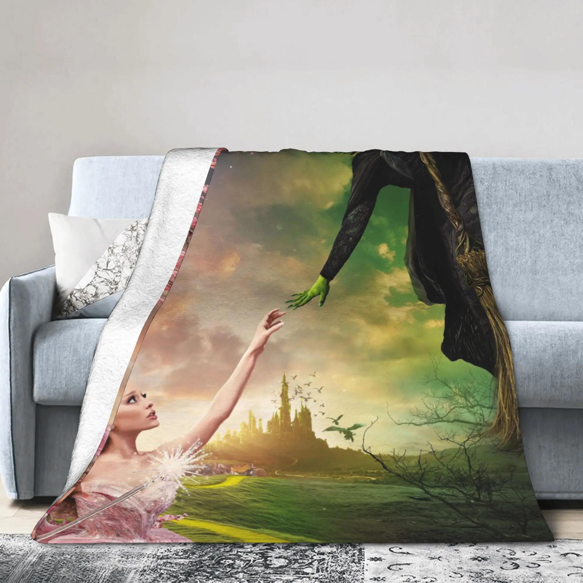 

Elphaba Glinda Wicked Movie Super Warm Plush Blanket for Kids and Adults Soft Comfortable Throw for Couch Chair Bed 40x50in