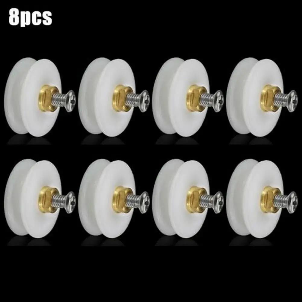 Shower Door Rollers Shower Room 4/8pcs Anti-Rust Quality Replacement Runners Shower Part Shower Room Wheels 22mm