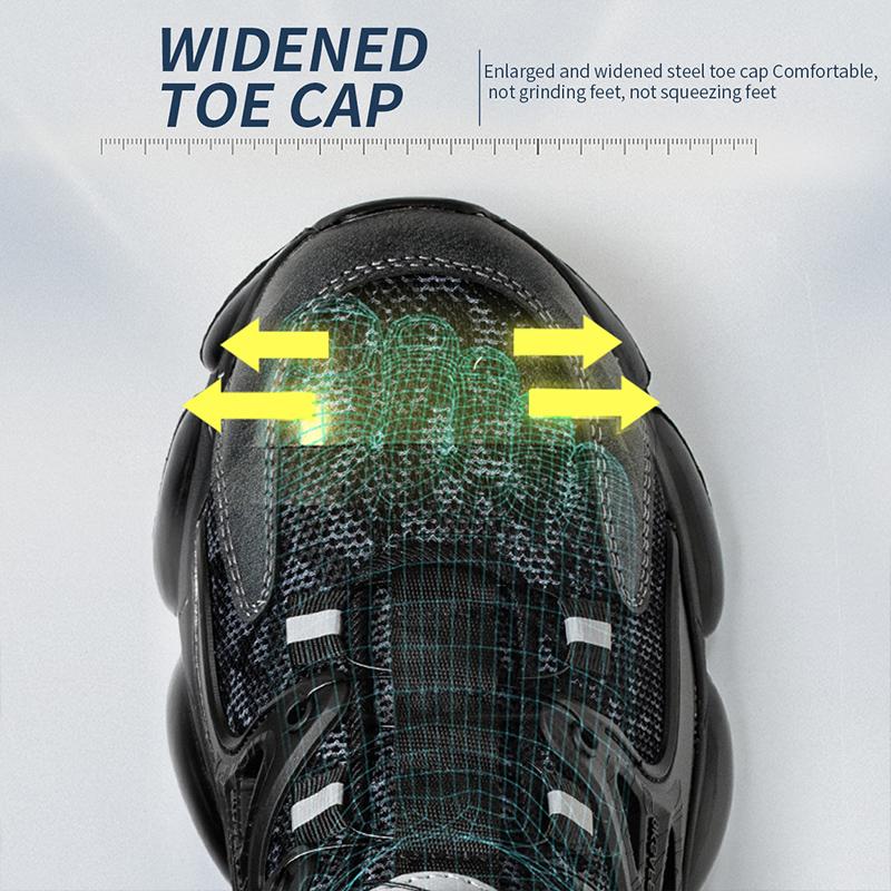 Safety Shoes Rotating Buttons Work Shoes For Men Feet Protection Protective Shoes Puncture-Proof Work Sneakers Indestructible