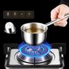 Stainless Steel Oil Splashing Small Pot Thickened Oil Pouring Spoon Mini Cooking Pot  Cooking Tools