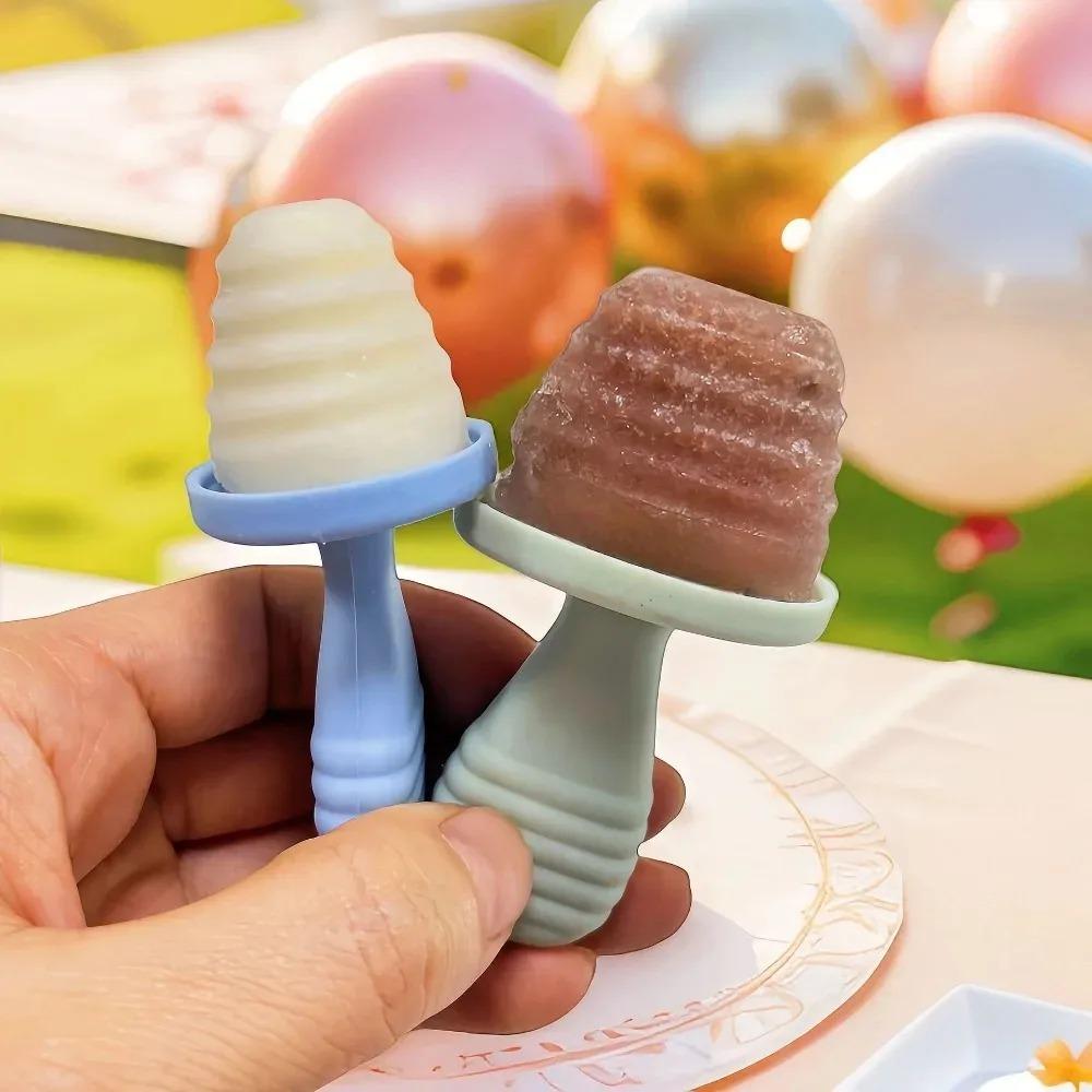 Reusable Silicone Ice Cream Mold | Non-Toxic Homemade Frozen Treats & Breast Milk Storage | Kitchen Accessories Ice Tray for