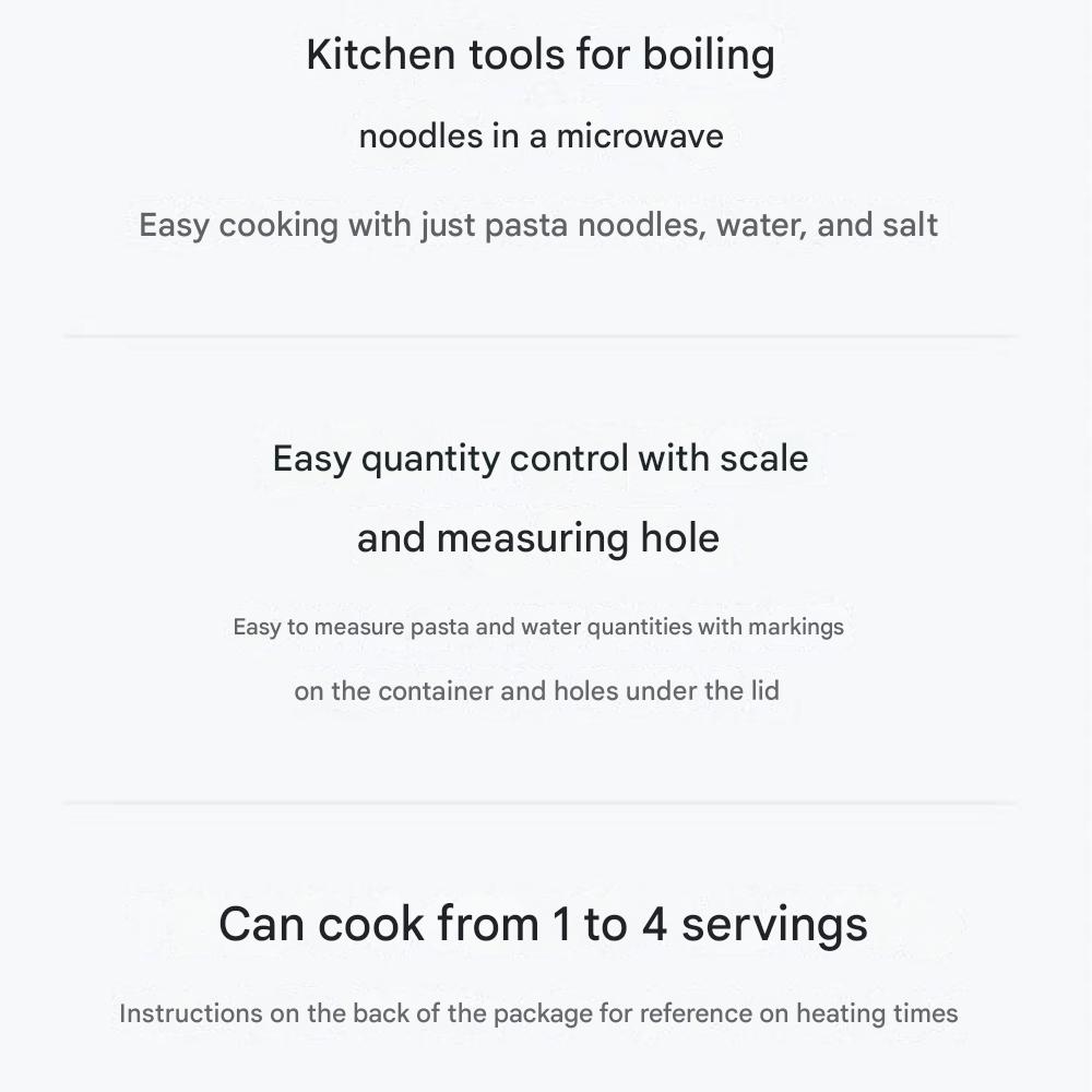 Japanese-made Microwave Pasta Boiling Maker