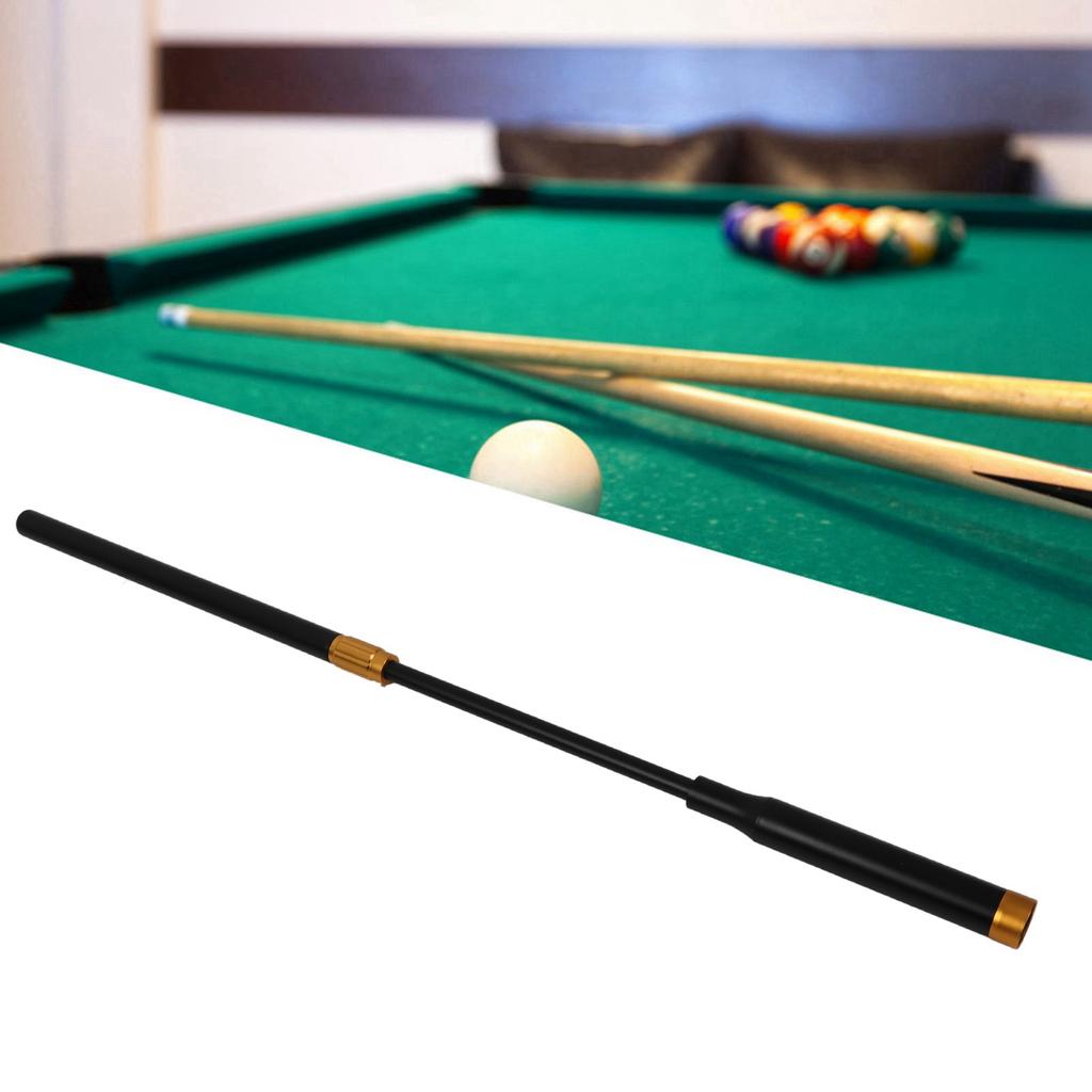 Aluminum Billiards Pool Cues Extension Rod Telescopic Stretch Snooker Accessories(Golden Black )