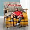 Messi 292 Customize Text Blanket Throw Customizable Blanket Soft Warm Cozy Throw For Sofa Home Decor Picnics Office for All Occasions