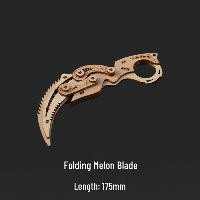 CSGO Wooden Toy Swords: DIY Butterfly Folding Knife, Straight Knife, Wooden Assembly Claw Knife