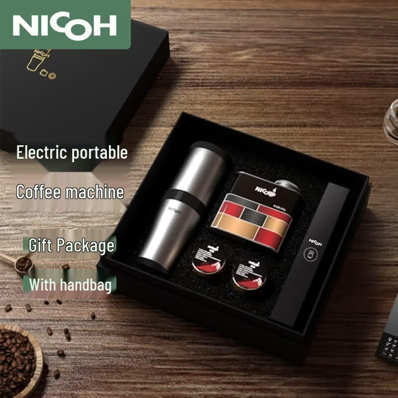 NICOH Portable Electric Coffee Grinder & Maker Gift Set