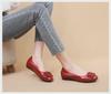 Comfortable Non-Slip Leather Flats for Women - Ideal for Spring & Autumn, Perfect for Middle-Aged & Elderly