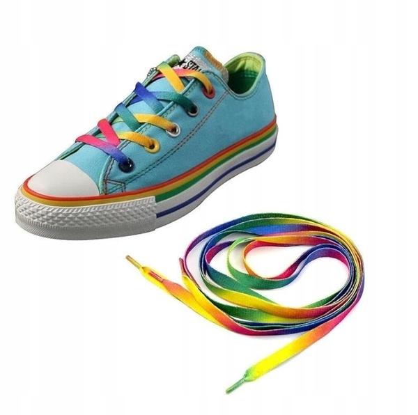 Rainbow Shoe Laces Pair Rainbow Lgbt Colorful 100Cm