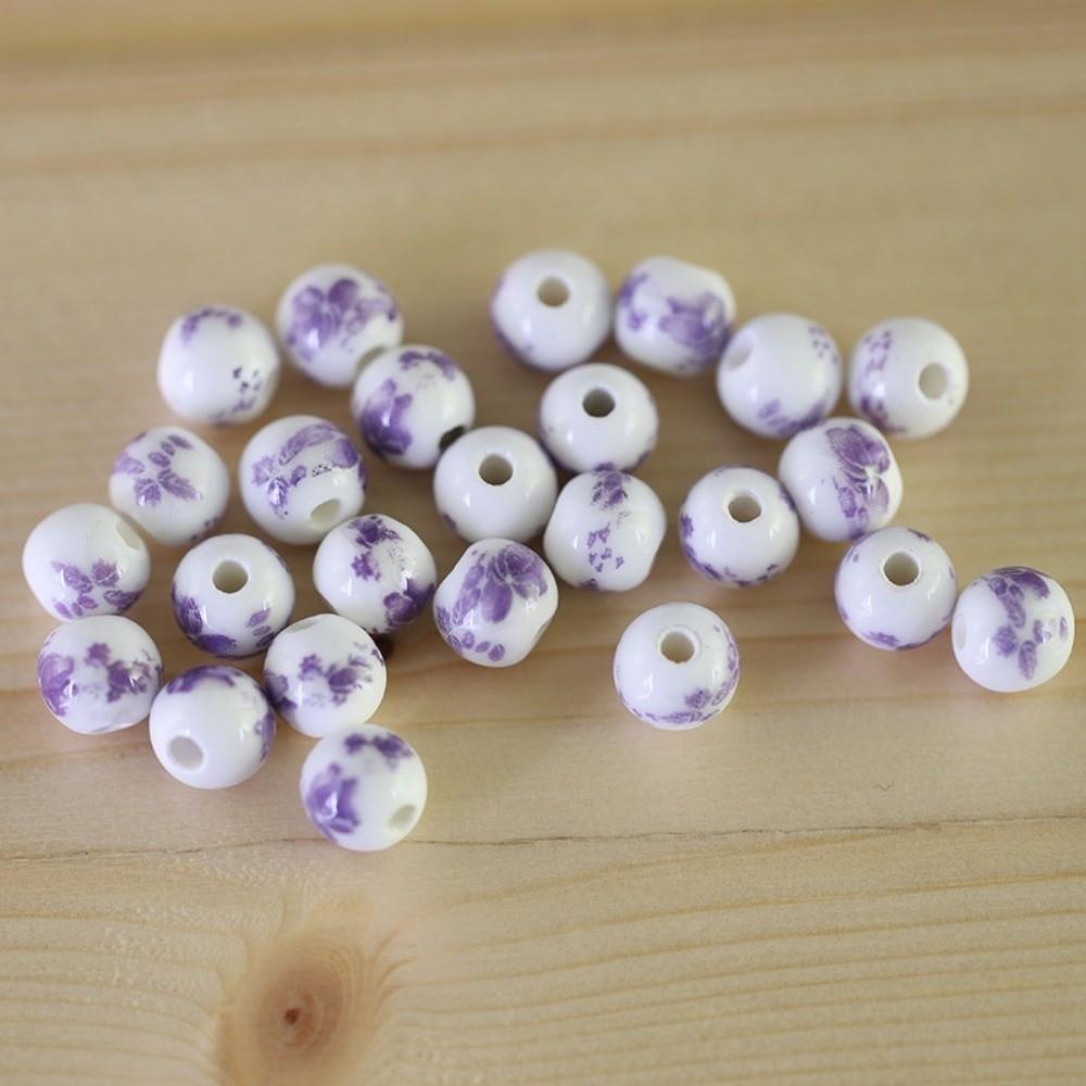 

30pcs/set Creative DIY Ceramic Beads Round Jewelry Making Funny Loose Beads Hairpins Accessories Style L