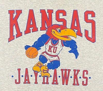 Kansas Jayhawks Koszykówka Siatka Koszulka Szara Koszulka Wszystkie Rozmiary JJ4640 Koszulka Unisex
