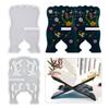 Folding Book Stand Silicone Mold Vintage Quran Intricate Carved Muslim Prayer Book Organizer Bookshelf for Home/Office