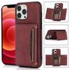 For iPhone 15 Pro Phone Case Tri-Fold Wallet Kickstand PU Leather+TPU Back Cover
