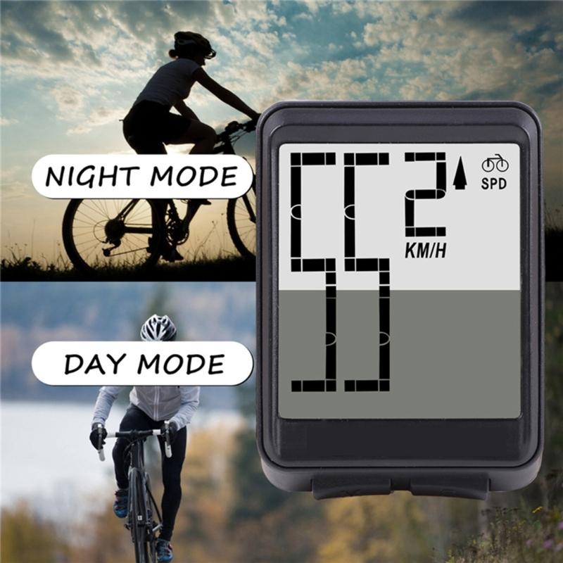 Large Screen Wireless Bicycle Computer Waterproof Bike Speedometer Stopwatch with Backlight Bike Bicycle Speedometer
