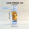 1PC Teddy Bear Coffee First Slogan Print 750ml Color Plastic Sports Water Bottle Leakproof Flip Straw Lid Suitable for Sports Office Home Use