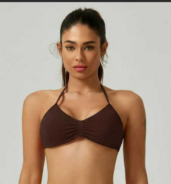 2025. gada pavasara/vasaras bezšuvju, augsti elastīgs, muguras daļā atsegts jogas viengabala sporta krūšturis sievietēm