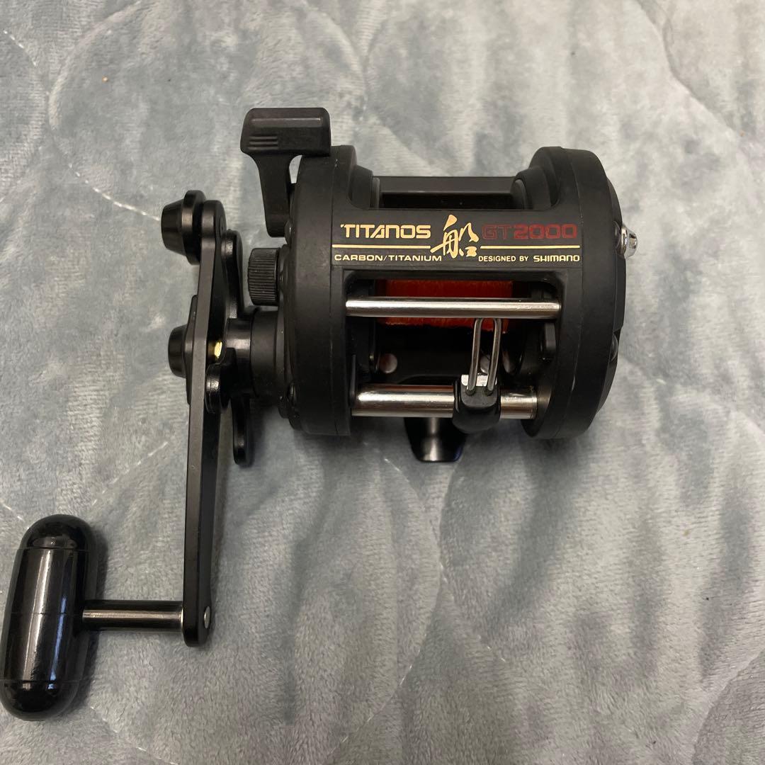 Used SHIMANO TITANOS ship GT2000 double shaft reel