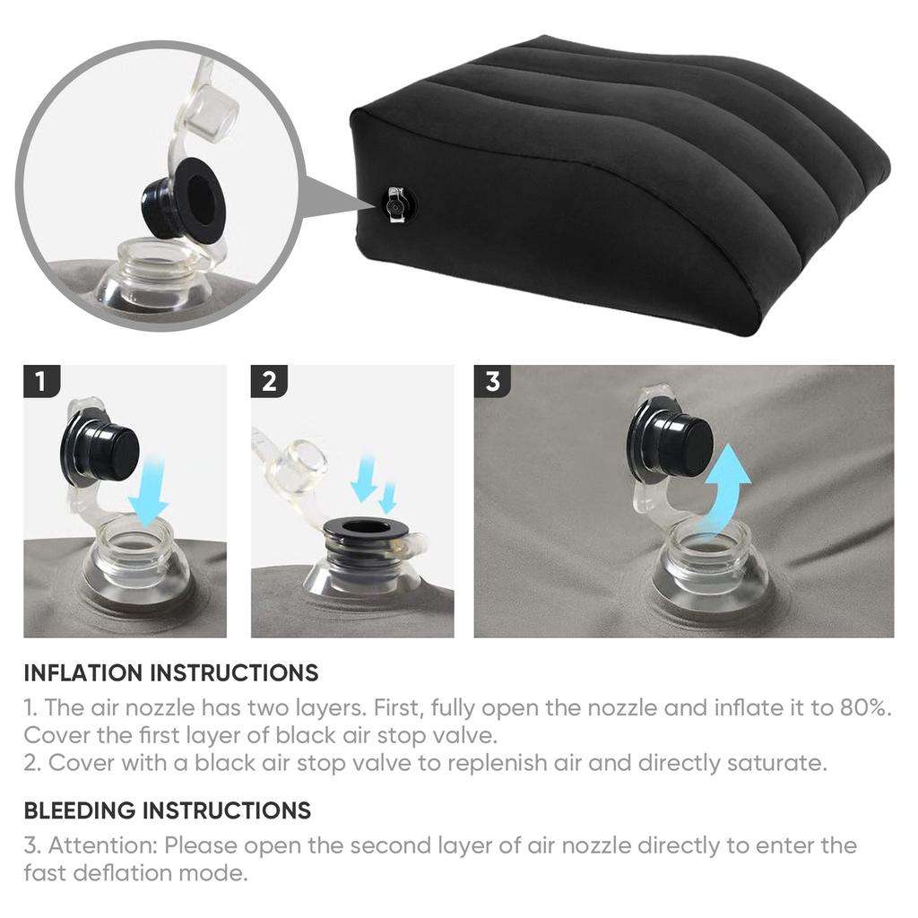 Poduszki do uniesienia nóg, Nadmuchiwane poduszki pod nogi na obrzęki, Przenośna poduszka klinowa poprawiająca krążenie i redukująca obrzęki
