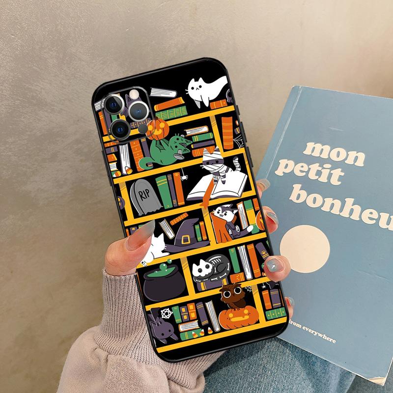 

Library Magic cats Kitten Case For 17 Air iPhone 16 15 14 13 12 11 Pro Max 12 mini XR 15 16 Plus 16e Back Cover Shell iPhone 12 mini