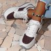 Women's Trendy Platform Sneakers Casual Lace Up Outdoor Shoes Comfortable Low Top Sport Shoes Plus Size Shoes 36-43