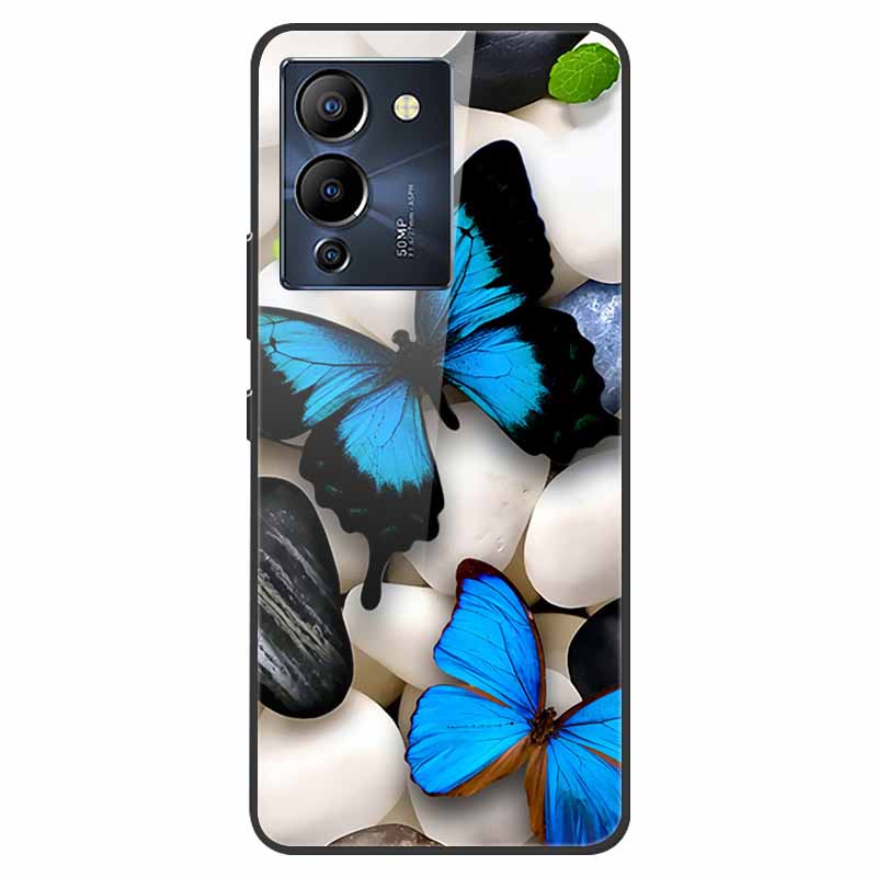 For Infinix Note 12 G96 Case X670 Marble Tempered Glass Hard Back Cover for Infinix Note12 Helio G96 Phone Cases 6.7'' Fundas