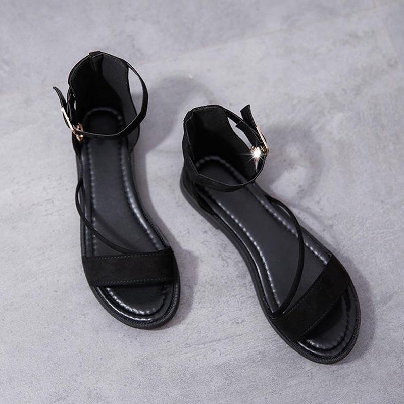 Elegant Women's Summer Sandals With Peep-toe And Low Heel For Stylish Comfort
