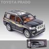 Ksgzm1 1:24 TOYOTA Land Cruiser Prado Sport SUV Alloy Diecast Car Model With Pull Back Sound Light Children Gifts Collection A174
