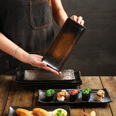8-inch Ceramic Multi Style Sushi Plate Rectangular Plate Suitable for Displaying Sushi Desserts In Restaurants and Households