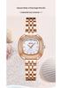 OFNS Women's Fashionable Lightweight Waterproof Quartz Watch with Small Leather Strap and Square Dial