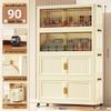 70-90cm No-Install Folding Storage Cabinet for Home, Living Room, Bedroom, Multi-layer Wardrobe, Sundries Organizer.