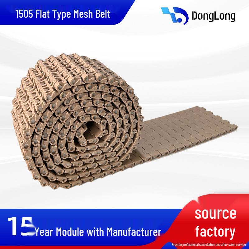 Modular Plastic Mesh Conveyor Belt with Flat Chain Plate