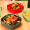 Revêtements de friteuse à air en silicone épais et réutilisables, carrés, pour remplacer le papier sulfurisé.