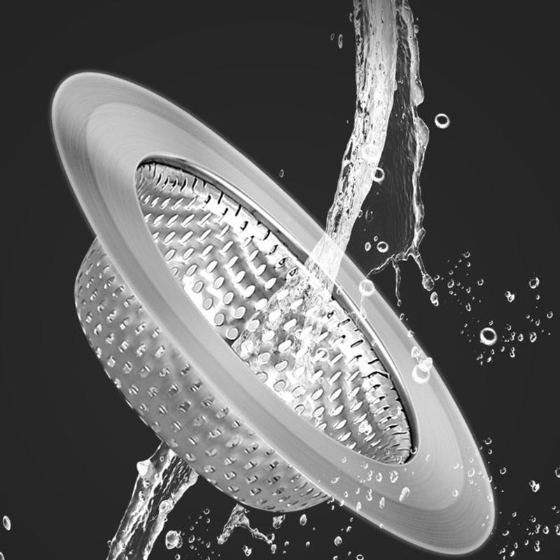 Stainless Steel Sink Filter Mesh Shower Floor Drain Hair Catcher Stopper Food Slag Drainer For Kitchen Bathroom Accessories