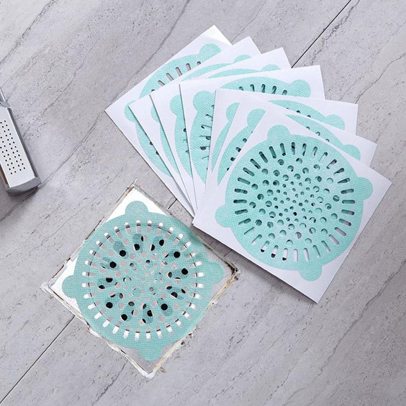 30Pcs Disposable Sink Filter Shower Drain Sticker Drain Hair Catcher Drain Cover