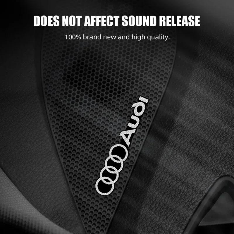 4pcs 3D Aluminum Badge Emblem Sticker car audio decorate For Audi A1 A3 A4 B8 8P A6 C7 A5 Q5 B7 B6 B9 A7 A8 RS Q3 Q7 Q2 TT