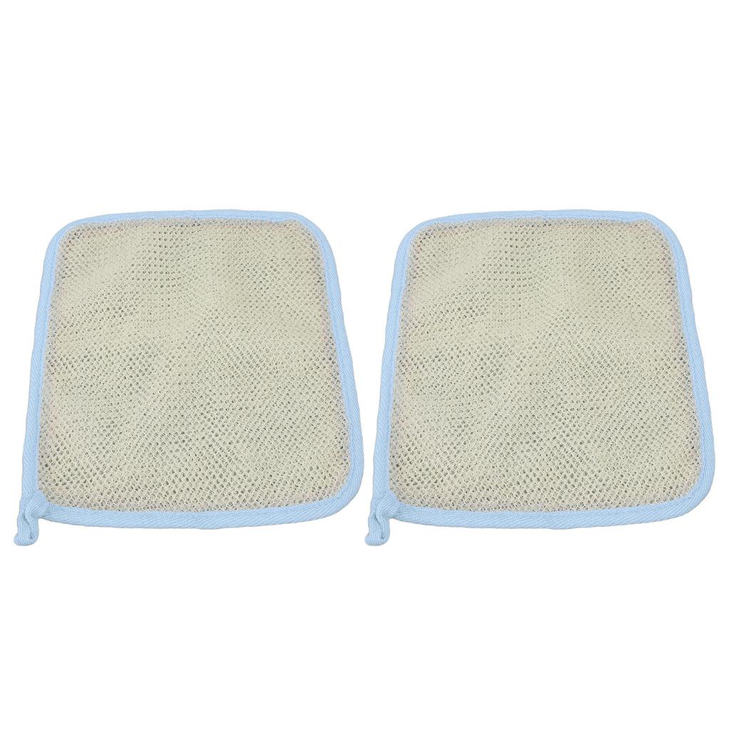 2 Pcs Nylon Bath Cloth Fine Mesh Multifunctional Dual Sided Exfoliating Deep Cleaning Bath Cloth