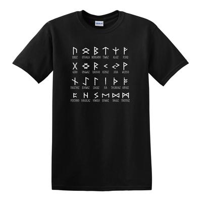T-shirt RUNES OF ELDER FUTHARK - Dalla S alla 6XL - Norreno Odin Vichingo Ragnarok Thor Odin