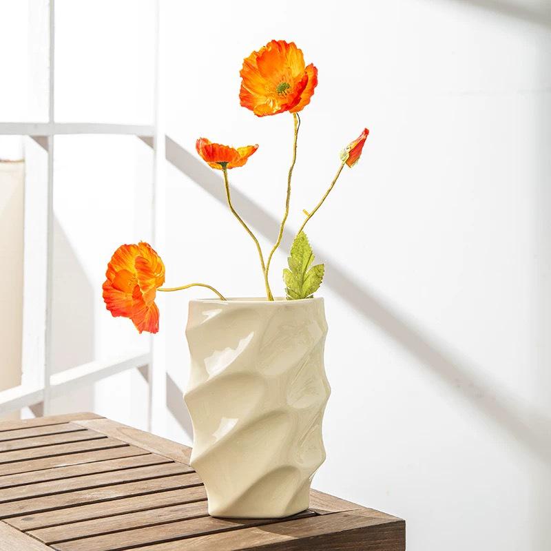Nordic Style Irregular Vase for Living Room, Shelf, Entrance, or Wine Cabinet Decoration