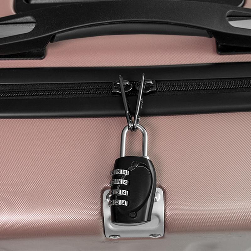 Popular 4-Digit Password Padlock 6-Color Gym Locker Anti-Theft Combination Lock Luggage Travel Safety Lock Zinc Alloy Hardware