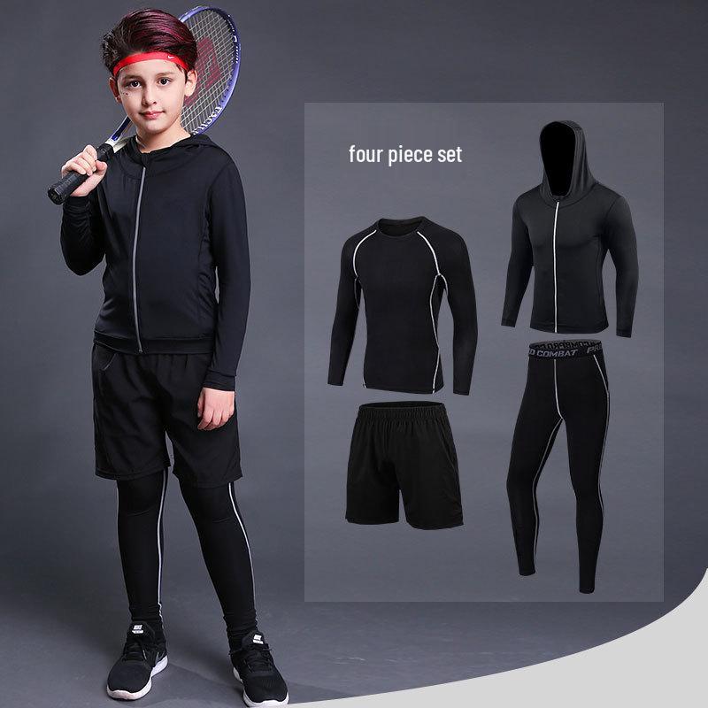 Children's Quick-Dry Sports Set: Autumn/Winter Base Layer for Basketball & Football