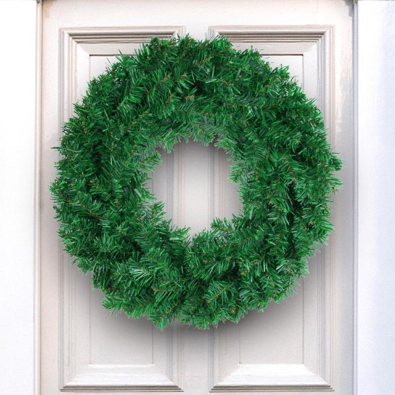 30/40Cm Artificial Green Wreath Pvc Wall Wreaths Seasonal Home The Wreath Christmas Ribbon Wreath Front Door Fall Wreaths