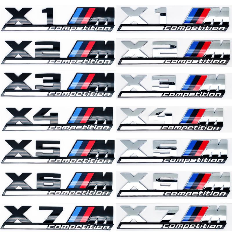 Lesklý černý 3D ABS COMPETITION ABS Znak Thunder Edition Pro BMW M1 M2 M3 M4 M5 M6 M7 M8 Samolepka na znak kufru auta