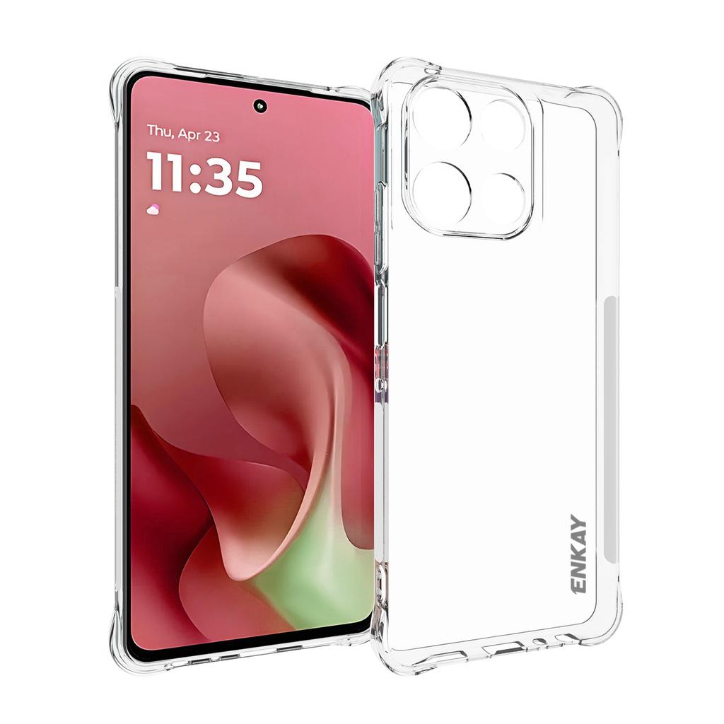 For Motorola Moto G56 5G Clear Phone Case ENKAY HAT PRINCE Shockproof Anti-slip TPU Cover