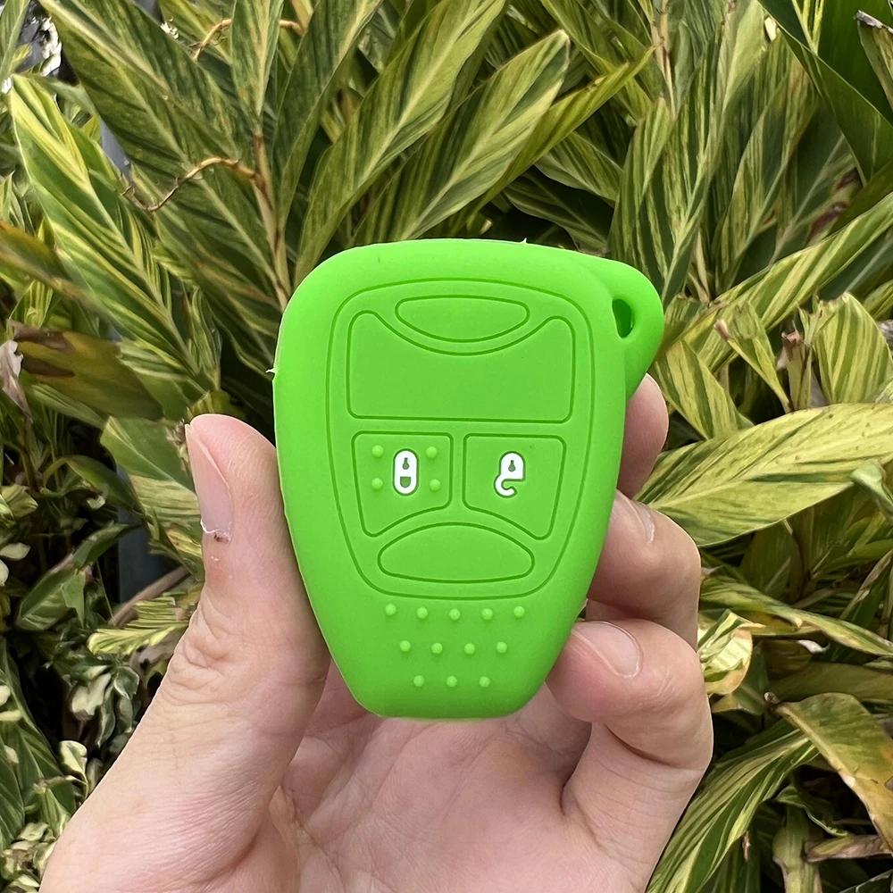 2 Buttons Silicone Car Key Cover Case Skin Protector for JEEP Commander Grand Cherokee Liberty Wrangler Compass Patriot Keychain