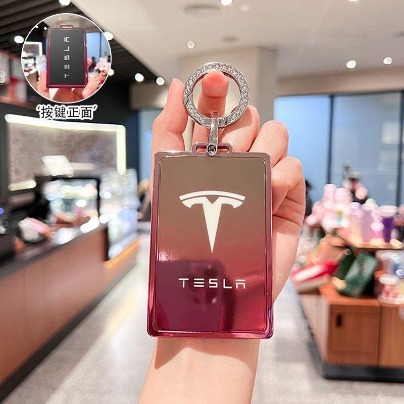 CREKH1 TPU Car Smart Remote Key Case Cover Protector Holder Shell Bag For Tesla Model 3 Model S Model X Model Y Keychain Accessories