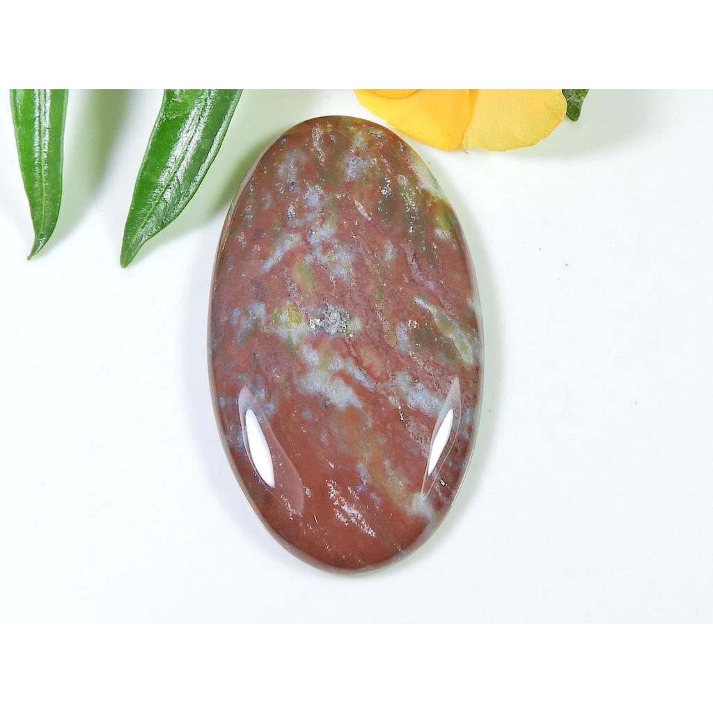 Ručně vyrobený africký červený přírodní krvavý kámen, vintage oválný drahokam 27X50X06 MM SK-908