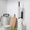 Theaoo Paper Towel Holder - Under Cabinet Paper Towel Holder for Kitchen, Adhesive Paper Towel Roll Rack for Bathroom Towel, Wall Mounted Matte Black