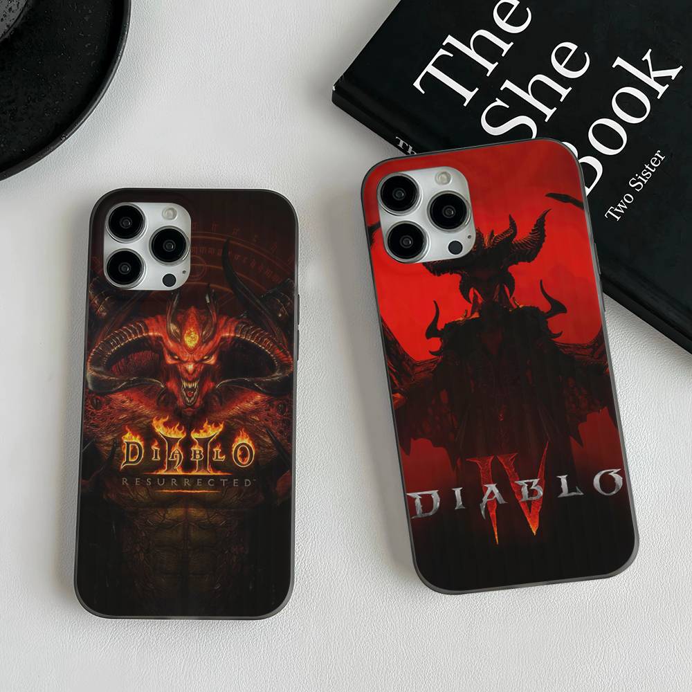 Classic Action D-Diablo Game For IPhone 17 16 15 14 13 12 11 Pro Max Plus Pro Clear Phone Cover Non-Slip Shell